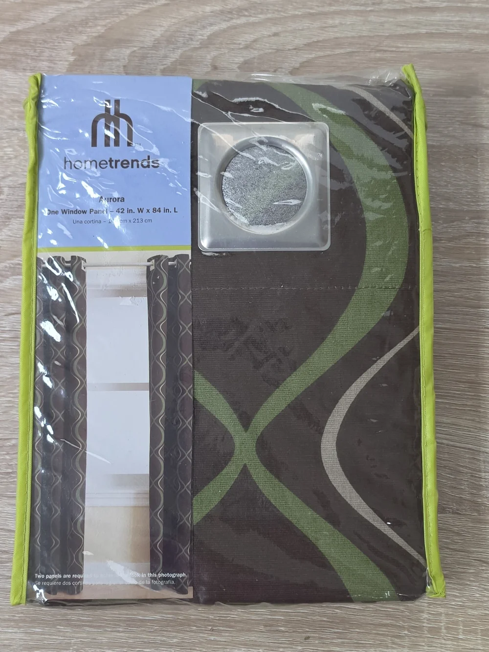 Home Trends 100% Cotton Aurora Lot of 2 Window Panel 42 in x 84 in Brown